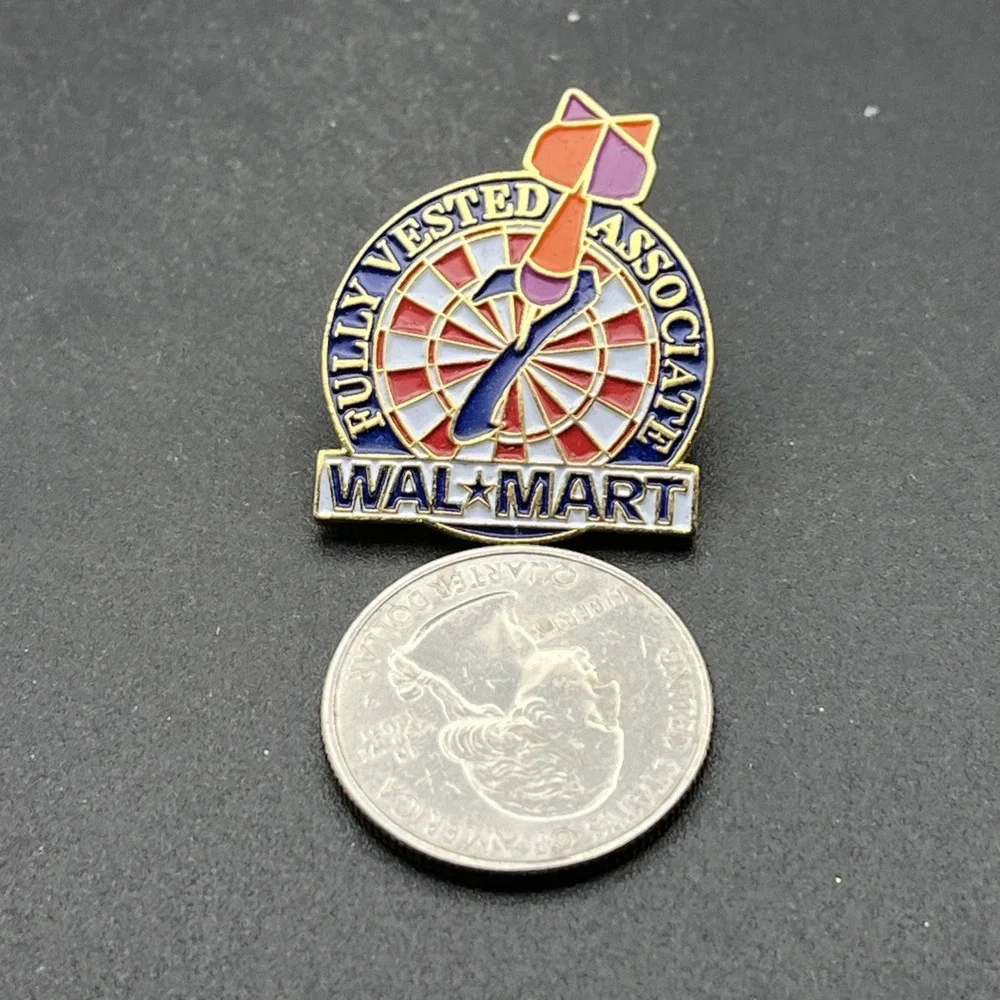 Walmart Fully‎ Vested Associate Dartboard Dart Lapel Hat Pin